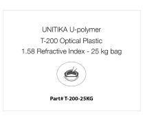 Plástico óptico UNITIKA U-polymer T-200, índice de refracción 1.58 - Bolsa de 25 kg