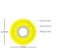 Tubo de conexión redondo LightTube de 3.8 mm, para plénum de PVC y polipropileno de 2.7 x 2.1 mm, color amarillo