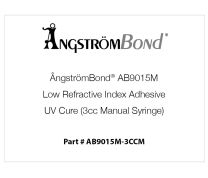 ÅngströmBond® AB9015M Low Refractive Index Adhesive, UV Cure (3cc Manual Syringe)