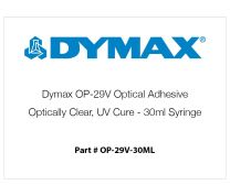 Dymax OP-29V Optical Adhesive, Optically Clear, UV Cure - 30ml Syringe