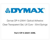 Dymax OP-4-20641 Optical Adhesive, Clear Transparent Gel, UV Cure - 30ml Syringe