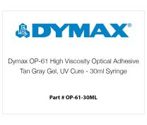 Dymax OP-61 High Viscosity Optical Adhesive, Tan Gray Gel, UV Cure - 30ml Syringe