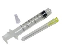 Air-Tite 3cc Epoxy Syringe with 20 Gauge Stainless Steel Straight Dispensing Needle - 1.5 inch