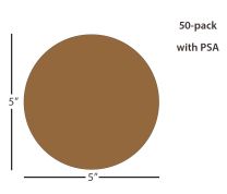 ÅngströmBrush® Aluminum Oxide Flock Pile Lapping Film - 5 inch 1µm (micron), PSA