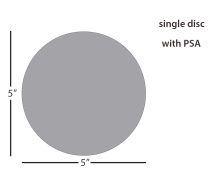 3M™ 466X Silicon Carbide Lapping Film Disc - 5 inch 5µm (micron), PSA