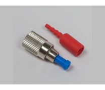 FiberSource FC Connector, Singlemode, 125.5µm (micron) Ceramic Ferrule, 900µm Red Boot