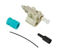 AFL FASTConnect® ST® Connector, 50µm (micron) Laser-Optimized OM3 Multimode Fiber, 900µm Black Boot - 6 Pack