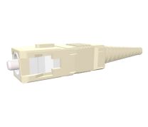 SENKO SC Connector, Multimode, 127µm (micron) Ceramic Ferrule, 1.6mm - 2mm Beige Boot