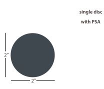 3M™ 468X Silicon Carbide Lapping Film Disc - 2 inch 15µm (micron), PSA