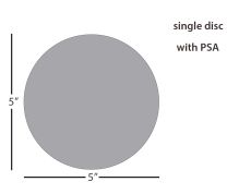 3M™ 468XY Silicon Carbide Lapping Film Disc - 5 inch 3µm (micron), PSA