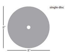 3M™ 461X Silicon Carbide Lapping Film Disc - 8 inch 9µm (micron), Hole