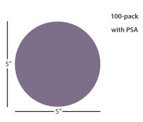 ÅngströmLap® Silicon Carbide Lapping Film Disc - 5 inch 16µm (micron), PSA