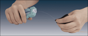 Figure 6. Guillotine type stripping tool