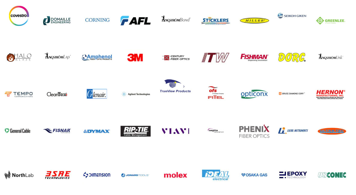 Trusted fiber optic brands supported by Fiber Optic Center